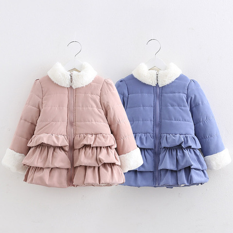 2022 Cold Winter 2-12 Years Teenager Children Kids Baby Outwear Plus Velvet Thickening Wadded Cotton Padded Girls Jacket Coat ► Photo 1/6