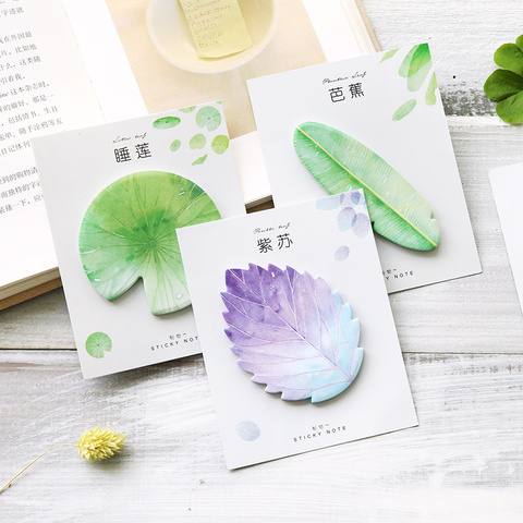 30 Sheets/pad Fallen Leaves Notes Self-stick Notes Schedule Self Adhesive Memo Pad Sticky Notes Bookmark Planner Stickers ► Photo 1/5