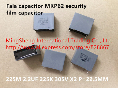 Original new 100% fala capacitor MKP62 security film capacitor 225M 2.2UF 225K 305V X2 P=22.5MM (Inductors) ► Photo 1/1