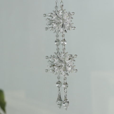 Christmas Acrylic Snowflake Beads Pendant Crystal Curtain Lamp Pendants Hanging Crystals for Home Wedding Decoration ► Photo 1/3