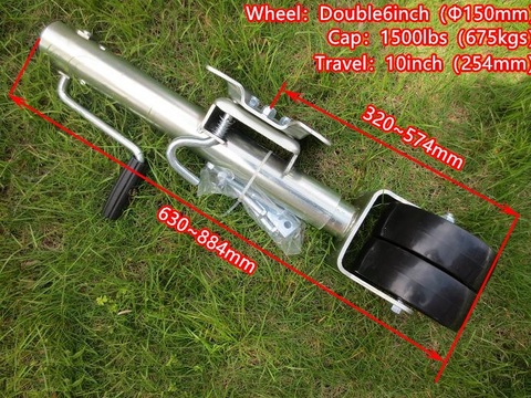 Trailer jack jockey wheel trailer parts double 6inch wheel ► Photo 1/1