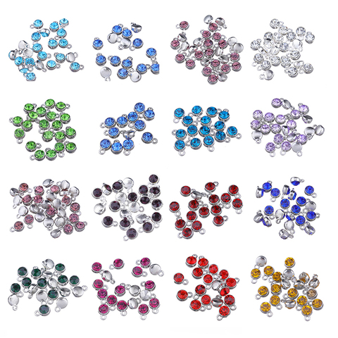 30pcs/lot Charms Jewelry DIY Making Findings Colorful Crystal Birthstone Charms Necklace Pendant Bracelet Handmade Accessories ► Photo 1/6