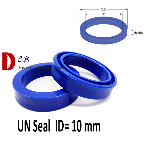 UN cup seal  ID = 10 mm U Cup Single Lip Hydraulic cylinder piston and rod seal U Ring Polyurethane (PU) Rubber ► Photo 1/6