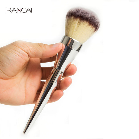 RANCAI 1pcs Very Big Powder Brush Foundation Blush Face Round Large Beauty Cosmetics Aluminum Makeup Brushes Soft Hair ► Photo 1/6