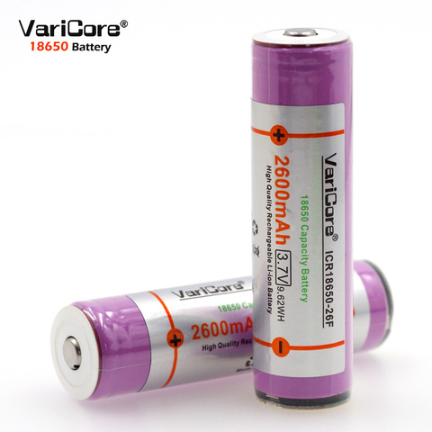 VariCore Original protected 18650 3.7 V 2600mAh rechargeable battery  batteries ICR18650-26FM Industrial use ► Photo 1/3