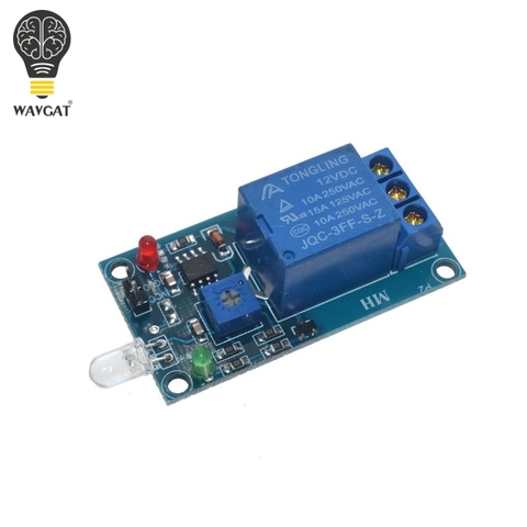 WAVGAT Photosensitive diode module 5V 12V Relay module in optical switch light detection sensor Photosensitive Module ► Photo 1/6