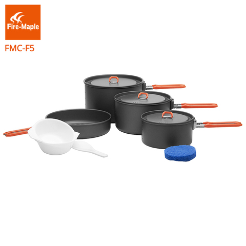 Fire Maple Feast 5 Picnic Cookware Set Outdoor Camping Cooking Set With 3 Pots 1 Frypan FMC-F5 ► Photo 1/6