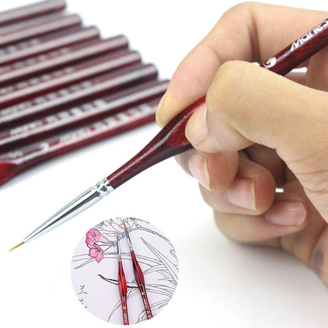 1 Piece Paint Brush Miniature Detail Fineliner Nail Art Drawing Brushes Wolf Half Paint Brushes For Acrylic Painting Supplies ► Photo 1/6