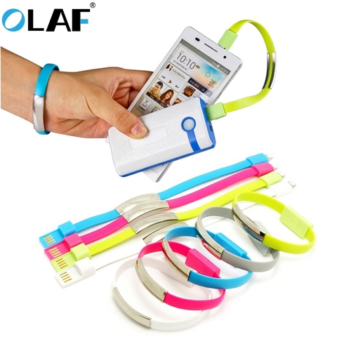 OLAF Hot Bracelet Micro USB Cable Type C USB Data Charging Cable For iPhone XS X Xr 8 7 Samsung S10 S9 Android USB Phone Charger ► Photo 1/6