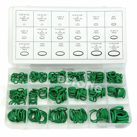 High Quality Rubber 270Pcs 18 Sizes O-ring Kit Green Metric O ring Seals Nitrile ► Photo 1/6