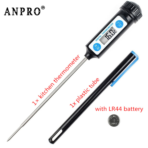 Anpro Kitchen Digital Food Thermometer Long Probe Electronic Cooking Thermometer For Cake Soup Fry BBQ Meat With Battery ► Photo 1/6
