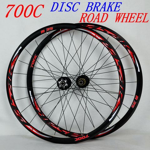700C disc brake road wheels road bicycle disc brake road bike V/C brak 30MM alloy rim 700C/29inch Cross-country road bike. wheel ► Photo 1/6