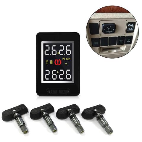 TPMS For Toyota Car Wireless Tire Pressure Sensors Monitoring System Auto 4 Internal Anti-theft LCD Display Embedded Monitor ► Photo 1/6