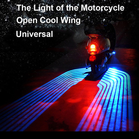 2022 Motorcycle Angel Wings LED Welcome Lights Motor Door Courtesy Projector Light Puddle 12V White /Red/Blue/ RGB fit all cars ► Photo 1/6