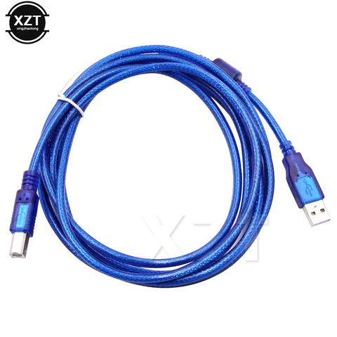 USB 2.0 Printer Cable Type A Male to Type B Male Dual Shielding Sync Data Scanner High Speed Transparent for HP Canon Epson ► Photo 1/3