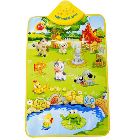 Baby Toys Music Sound Funny Farm Animal Kids Baby Children Play Mat Musical Carpet Children's Playmate Intelligece Toy 40*60cm ► Photo 1/4