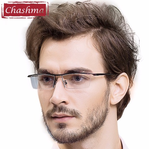 Chashma Brand Designer Men Glasses Frame Titanium Alloy Eyeglass Male Glasses Spectacle Frame for Men Half Frame Eyeglasses ► Photo 1/5