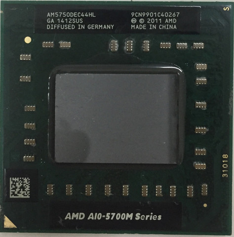 AMD laptop A10 5700M Series A10 5750M A10-5750m AM5750DEC44HL Socket FS1 CPU 4M Cache 2.5GHz/Quad-Core processor GM45 PM45 ► Photo 1/1