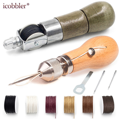 DIY Leather Sewing Tool Leather Hand Sewing Machine Waxed Thread for Leather Craft Edge Stitching Belt Strips Shoemaker Tools ► Photo 1/6