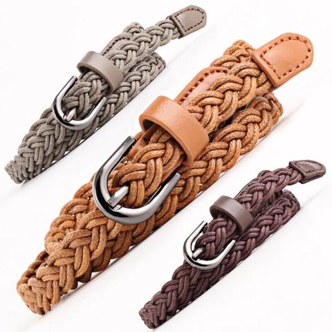 New Fashion Hot Sell New Womens Belt New Style Candy Colors Hemp Rope Braid Belt Female Belt For High Quality Ceinture Femme ► Photo 1/5