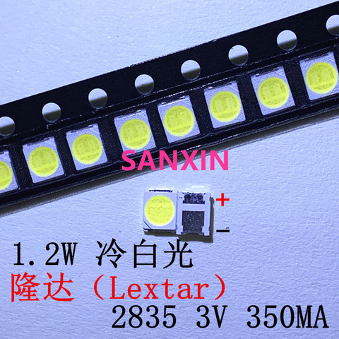 50pcs Original LEXTAR 2835 3528 1210 3V 2W SMD LED For Repair TV Backlight Cold white LCD Backlight LED ► Photo 1/2