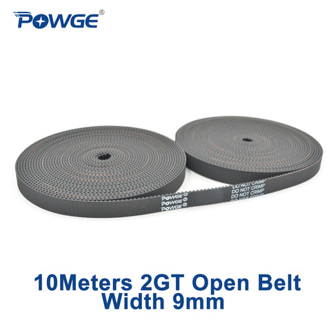 POWGE 2M 2MGT 2GT open synchronous Timing belt width 9mm Rubber GT2 2GT-9mm Small backlash Linear Motion 3D Printer 10Meters ► Photo 1/6
