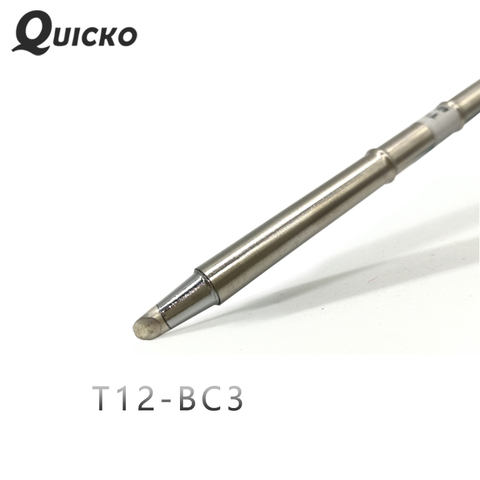 QUICKO T12-BC3 Solder iron tips  welding heads tools 220V 70W for FX9501/907 T12 Handle 7s melt tin OLED soldering station ► Photo 1/3