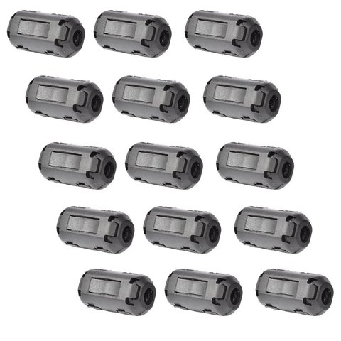 Pack of 15 Magnetic Ferrite Core Cord RFI EMI Noise Suppressor Cable Clip (5mm inner diameter) ► Photo 1/1