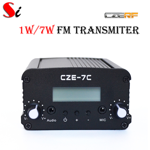 CZE-7C 1W 7W stereo PLL FM transmitter broadcast radio station-TNC port ► Photo 1/5
