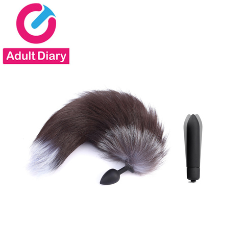 Adult Diary 10 Speed Vibrator Silicone Anal Plug Fox Tail Sex Toys for Men Woman Vibrating Bullet Butt Plug Erotic BDSM Products ► Photo 1/6
