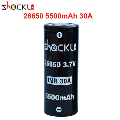 Shockli 26650 battery 5500mAh 3.7V rechargeable li-ion battery 30A 26650 lithium battery  for high power flashlight  Emisar D4s ► Photo 1/5