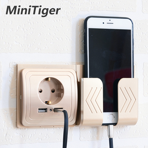 Minitiger Dual USB Socket Power Outlet Socket With EU Plug 2A Wall Charger Adapter Electric Wall Charger Adapter Charging USB ► Photo 1/5