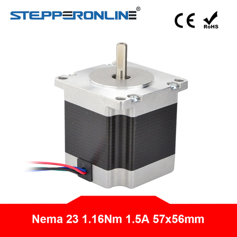 Nema 23 Stepper Motor Bipolar 1.8deg 1.16Nm (164.3oz.in) 1.5A 57x56mm 4 Wires 3D Printer CNC Robot ► Photo 1/5