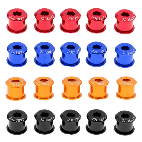 5Pcs Bike Crank Arm Fixing Bolts Cycling Crankset Screws 5/7mm for Single/Double Chainring Bicycle Replacement Accessory ► Photo 1/6