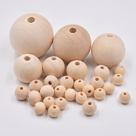 Pick 8/10/12/14/16/18/20mm Wood Spacer Bead Natural Color Eco-Friendly Wooden Beads DIY Jewelry Making handmade ► Photo 1/6