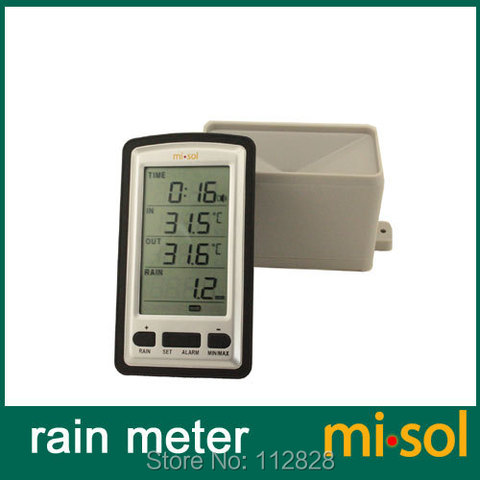 Free Shipping wireless rain meter w/ thermometer, rain gauge Weather Station for in/out temperature ► Photo 1/5