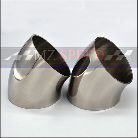 51mm 57mm 63mm 76mm OD Sanitary Butt Weld 45 Degree Elbow Bend Pipe 304 stainless steel car exhaust pipe muffler welded pipe ► Photo 1/4