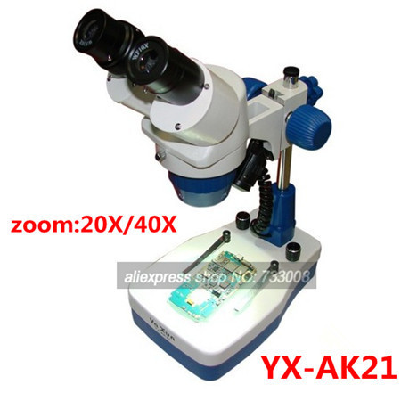 20x-40x Stereo binoculars Microscope for cell phone Mobile Phone Repair with Top and Bottom LED light YAXUN AK21 hot selling ► Photo 1/2