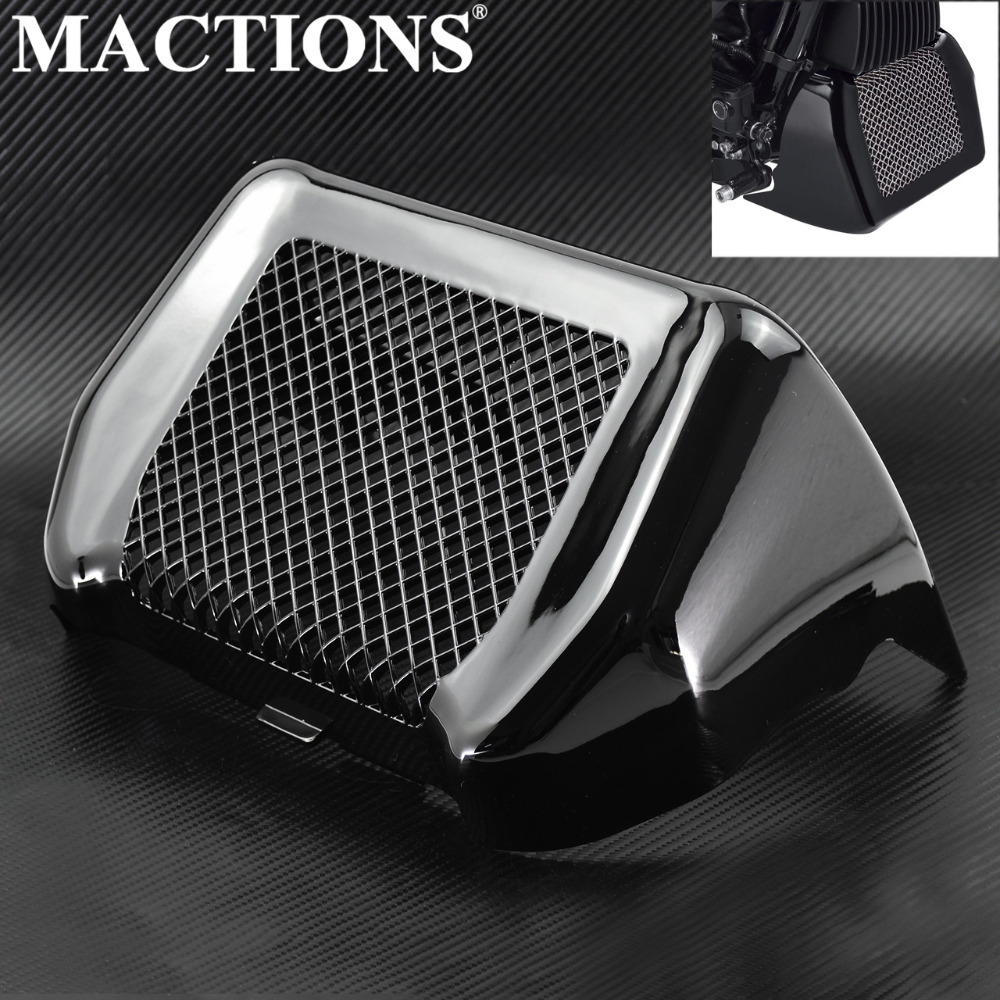 Black Motorcycle Oil Cooler Cover For Harley Touring Road Street Glide 2017 2018 
