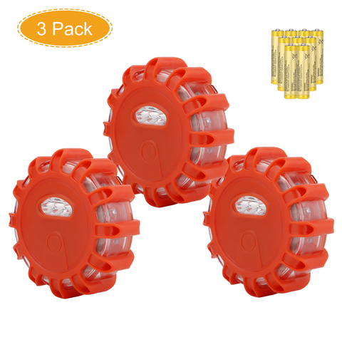 Emergency LED Safety Flare Magnetic Flashing Warning Lights Roadside  Disc Beacon For Car Truck Boat Repair Lamp ► Photo 1/6
