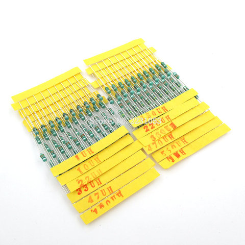 1/4W Inductor Assortment 0307 0.25W Color Ring Inductance Assortment 1UH-1MH 12valuesX10pcs=120pcs Inductors Assorted Set Kit ► Photo 1/1