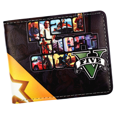 Game Grand Theft Auto V Wallet With Coin Pocket Men's Bi-Fold Purse ► Photo 1/5