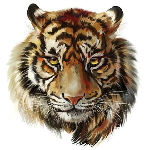 Fashion Patch deal with it Clothes Fabric tiger head Heat Transfer Printing T shirt girl iron on patches for clothing Stickers ► Photo 1/4