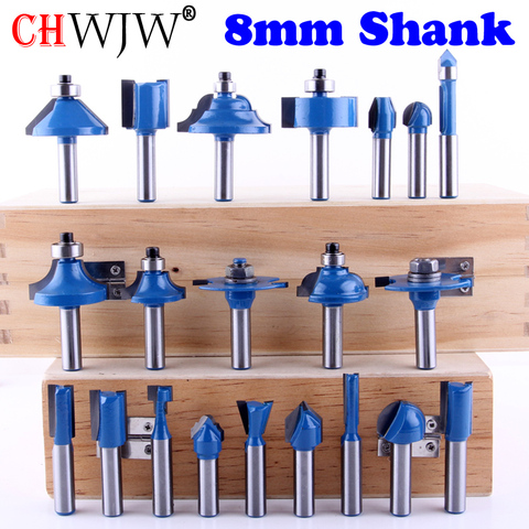 1pcs 8mm Shank wood router bit Straight end mill trimmer cleaning flush trim corner round cove box bits tools Milling Cutter ► Photo 1/6