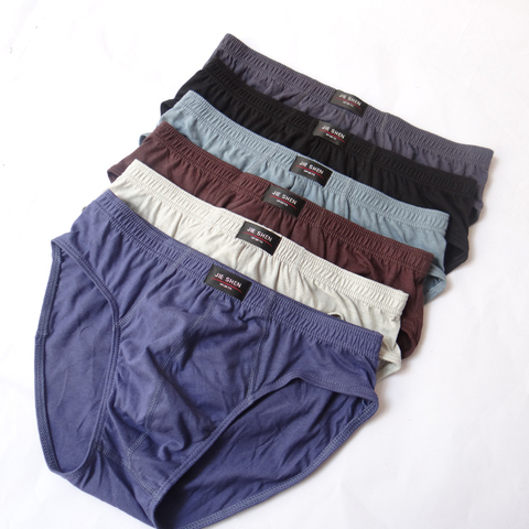 Mens Briefs 100% Cotton Plus Size Men Underwear  L/XL/XXL/XXXL/4XL/5XL Men's Breathable Panties 1PCS ► Photo 1/6