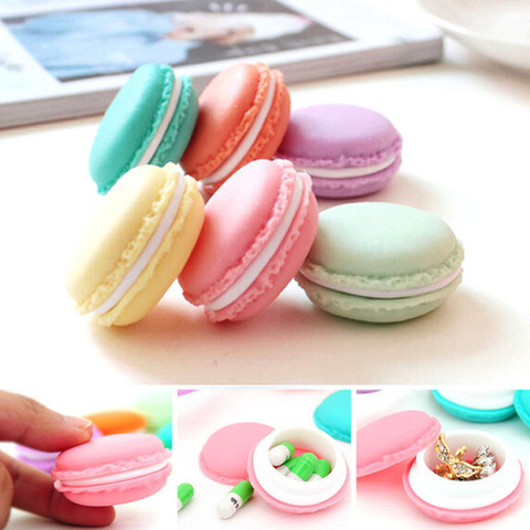 Portable Candy Color Mini Cute Macarons Jewelry Ring Necklace Carrying Case Organizer Storage Box ► Photo 1/6