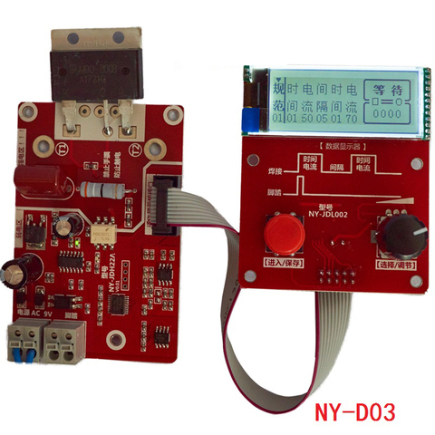 NY-D03 Dual Pulse Multi-standard Spot Welding Controller Time Current Adjust Welder Control Board Panel LCD Screen Double Pulse ► Photo 1/1