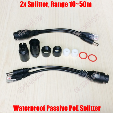 RJ45 PoE Splitter Separator Male DC12V Output Connector Plug Power Over Ethernet Outdoor Waterproof Adapter Cable for IP Camera ► Photo 1/1