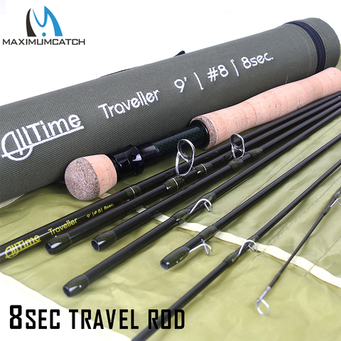 Maximumcatch Portable 8 Section Travel Fly Fishing Rod 2.7M Carbon Fiber Moderate Fast Action Fly Rod With 43cm Coudura Tube ► Photo 1/1
