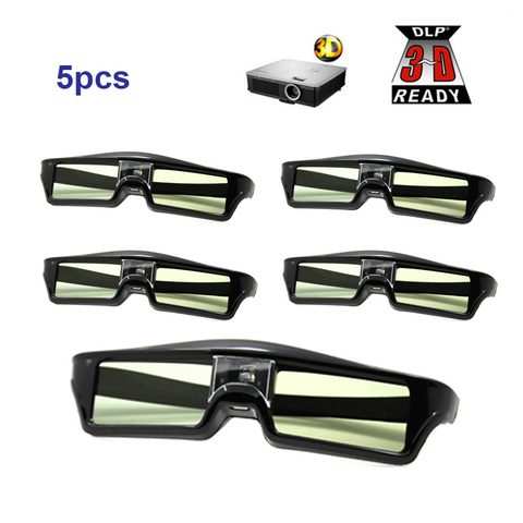 Free Shipping!!5PCS Active shutter 144Hz 3D Glasses For Acer/BenQ/Optoma/View Sonic/Dell DLP-Link Projector ► Photo 1/6